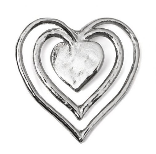 Μεταλλική Καρδιά για Μπομπονιέρα Γάμου.